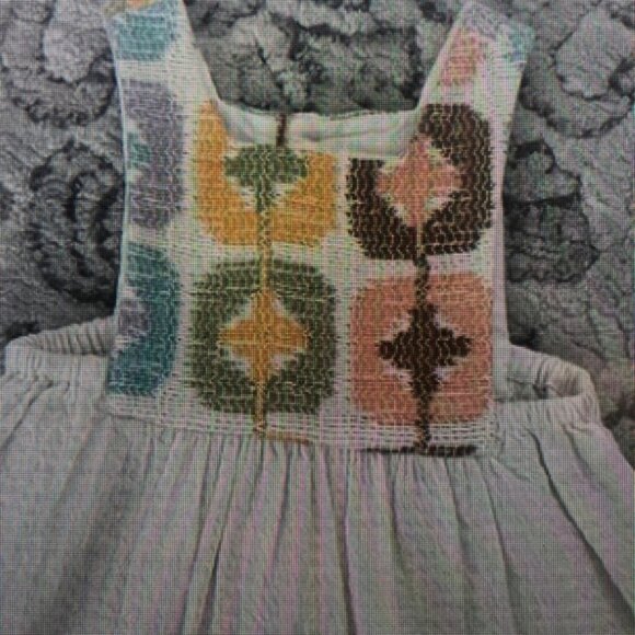 Colorful Patterned Kids Casual Dress - Picture 2 of 3